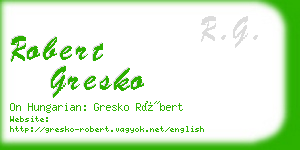 robert gresko business card